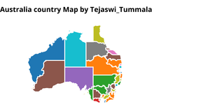 Australia country Map by Tejaswi_Tummala