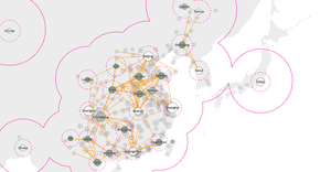 City density filtering by population and proximity, Mercator