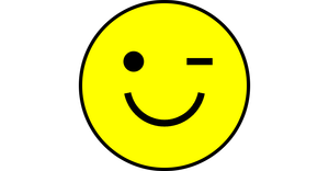 Winking emoji face