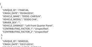 NY Car Crashes Loading Data