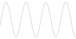 Sine wave with line