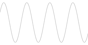 Sine wave with line