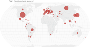 Worldwide Suicide Map with Menu