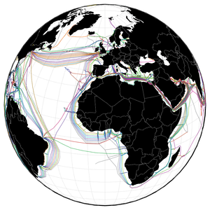 Fork of Submarine Cables Globe