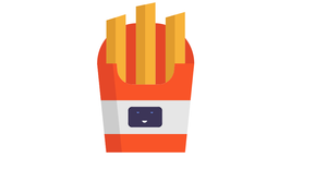 French Fries with Blinking Eyes using SVG Fundamentals