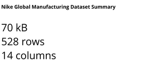 Nike Global Manufacturing Dataset Summary