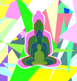 Fork of Fork of Fork of Fork of Fork of Buddha in colors -overlapping Buddha