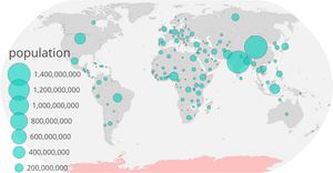 circles on the map