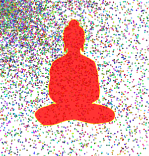 Buddha in colors -white background Buddha