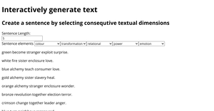 SVG text experiment - Generative poetry restructured