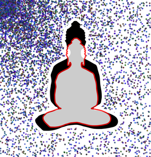 Fork of Fork of Fork of Fork of Fork of Buddha in colors -overlapping Buddha