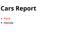 Cars Report