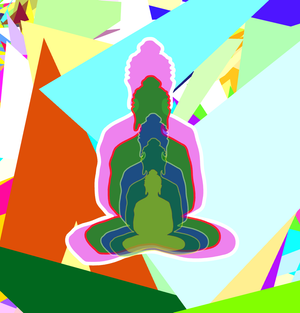 Fork of Fork of Fork of Fork of Fork of Buddha in colors -overlapping Buddha