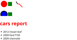 HTML cars report