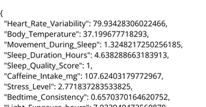 Sleep and Health Metrics