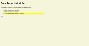 Cars Report Module