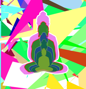Fork of Fork of Fork of Fork of Fork of Fork of Buddha in colors -overlapping Buddha
