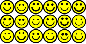 Finished smiley faces