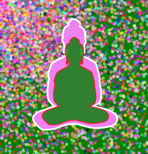 Fork of Fork of Fork of Fork of Fork of Fork of Buddha in colors -overlapping Buddha