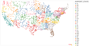 A Map for USA Airport