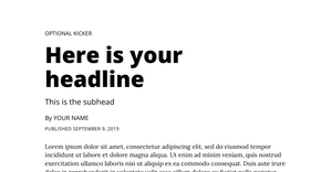 This is your title