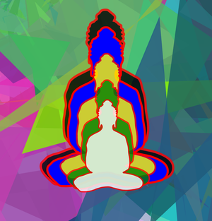 Fork of Fork of Fork of Fork of Fork of Buddha in colors -overlapping Buddha