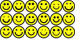 Smiley faces react