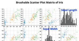 Brushable Scatter Plot Matrix
