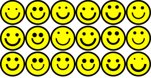 Smiley faces react