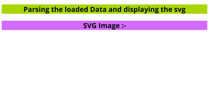 Parsing the loaded Data and displaying the svg