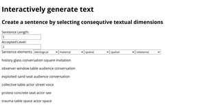 SVG text experiment - Generative poetry
