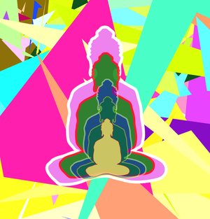 Fork of Fork of Fork of Fork of Fork of Fork of Buddha in colors -overlapping Buddha
