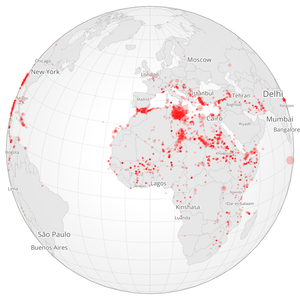 Migrant Deaths on a Globe