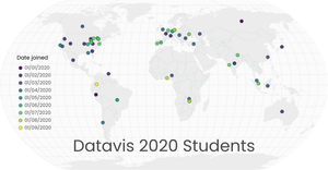 Locations of Datavis 2020 Students By Date (Forked=React without zoom-interaction)