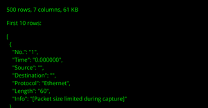 Dataset #1 Packet Headers