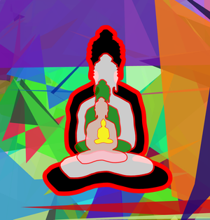 Fork of Fork of Fork of Fork of Buddha in colors -overlapping Buddha