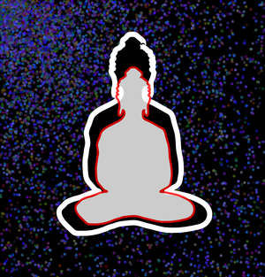 2colors in buddha-overlapping buddha