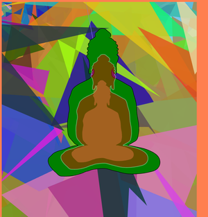 Fork of Fork of Fork of Fork of Fork of Fork of Buddha in colors -overlapping Buddha