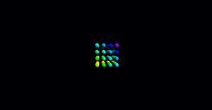 React + ThreeJS 3D Cube of Spheres