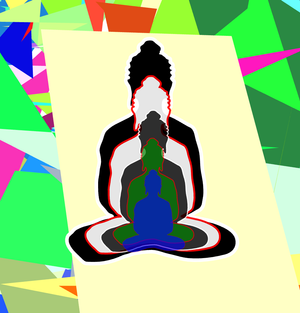 Fork of Fork of Fork of Fork of Fork of Buddha in colors -overlapping Buddha