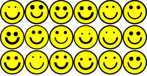 Smiley Face Part VI - variations 16 faces