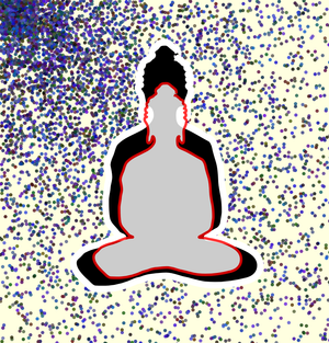 Fork of Fork of Fork of Fork of Fork of Buddha in colors -overlapping Buddha