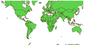 World Map with the world Topojson data