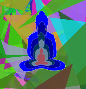 Fork of Fork of Fork of Fork of Fork of Buddha in colors -overlapping Buddha