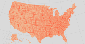 map: usa, counties