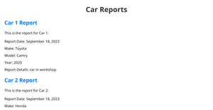 Fork of Fork of Fork of Fork of Car Reports