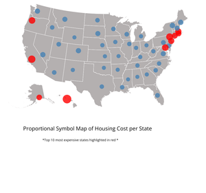 Proportional symbols map
