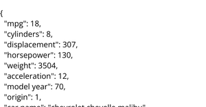 Dataset 3 - Auto-mpg