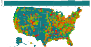 Fork of AQI Data in America in 2021 with Histogram and Brushing