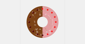 Fork of Donut with nuts and cherries